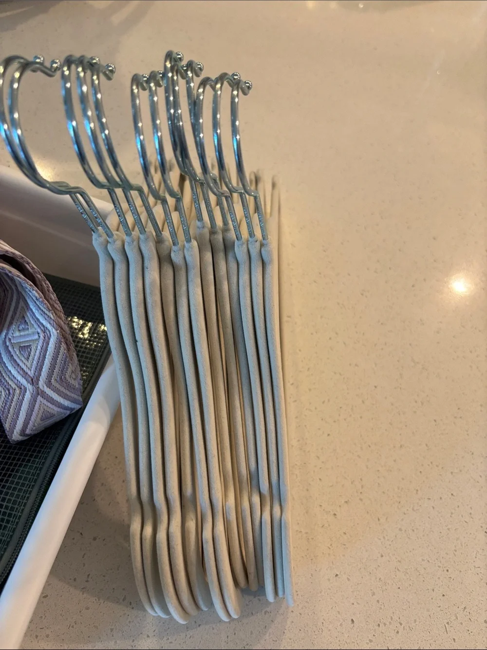 Set of 13 Small felt clothing hangers